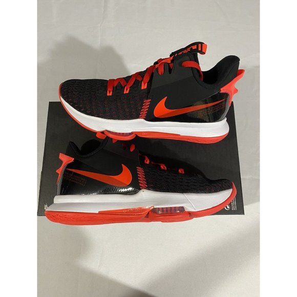 New Mens Size 12 Black Red Nike Lebron Witness V Basketball Shoes CQ9380 005